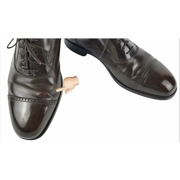 Florsheim Lexington Mens Size 9.5‎ Dress Shoes Brown Leather Cap Toe Oxford - Picture 3 of 9